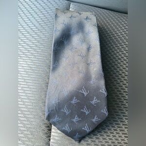 Louis Vuitton Blue Monogram Tie